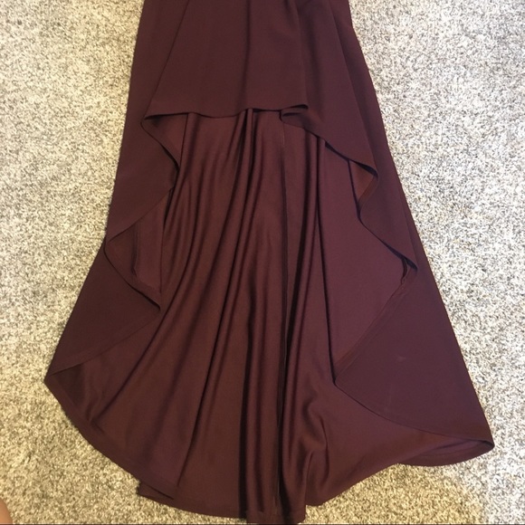 Plum High-Low Dress - Picture 4 of 4
